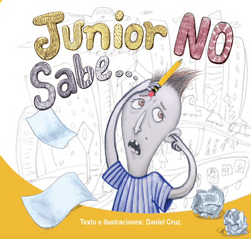 Portada de cuento álbum Junior NO sabe... 